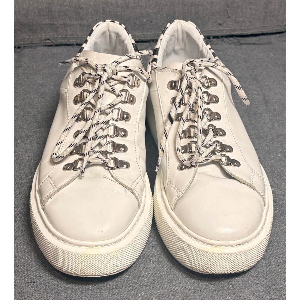 The Kooples White Leather Platform Logo Sneakers Womens‎ 42